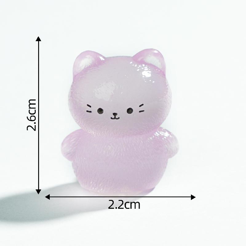 Tiểu cảnh mèo phát sáng DIY, phụ kiện tiểu cảnh mini treo bàn, cute, resin đáng yêu (ZC-1128)