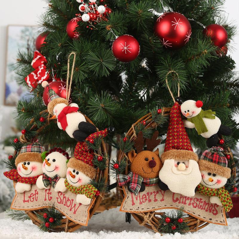 Trang Trí Noel Trang trí Noel: Vòng cây người tuyết, ông già Noel, nai