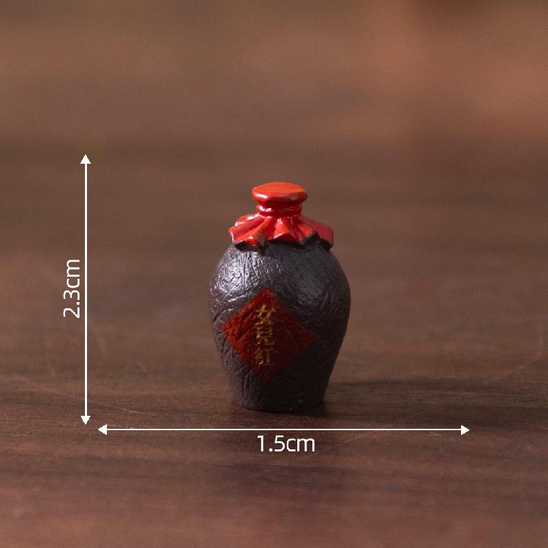 Tiểu cảnh rượu đào giả, bộ dụng cụ ủ rượu búp bê DIY, phụ kiện bàn mini sáng tạo (ZC-118)