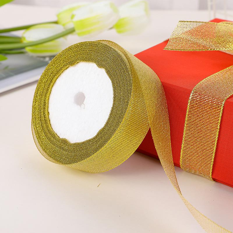 Trang Trí Noel Dây kim tuyến vàng và bạc, kích thước 0.6-5cm, lý tưởng cho hộp quà trái cây và đóng gói bánh. Bán buôn và trang trí lễ hội.