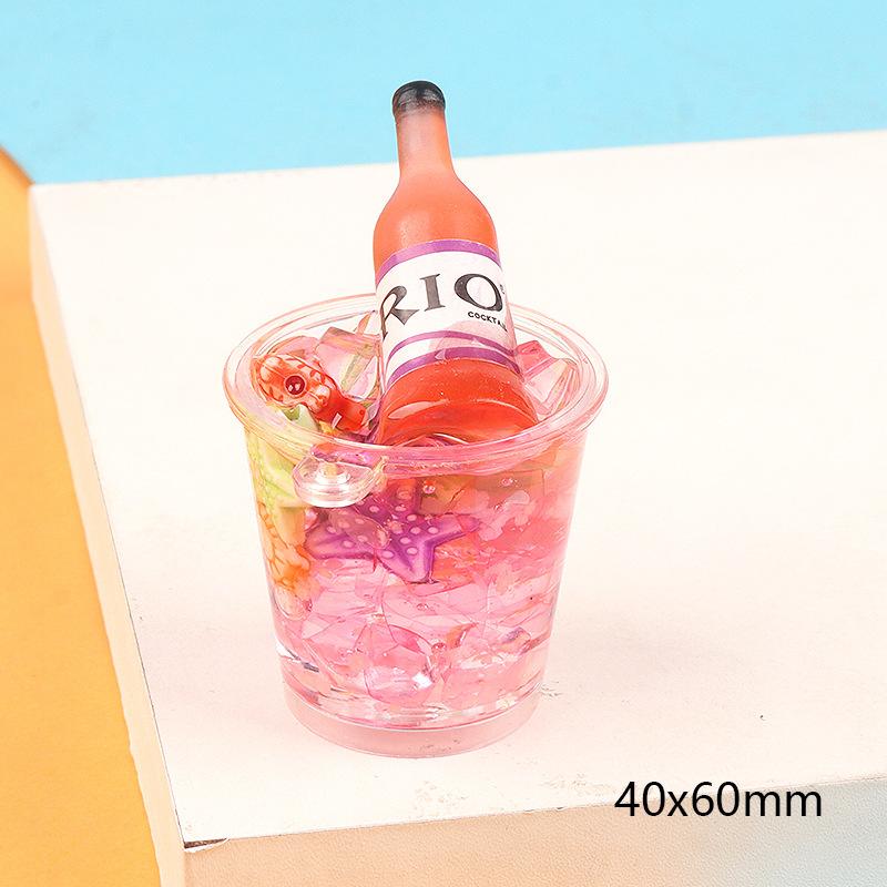 DIY新夜光双色冰桶饮料瓶酒瓶夏季饰品配件 手机壳美容钥匙扣材料