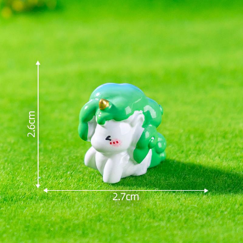 Tiểu cảnh kỳ lân cầu vồng DIY, phụ kiện tiểu cảnh mini garden resin treo bàn đáng yêu (ZC-1415)