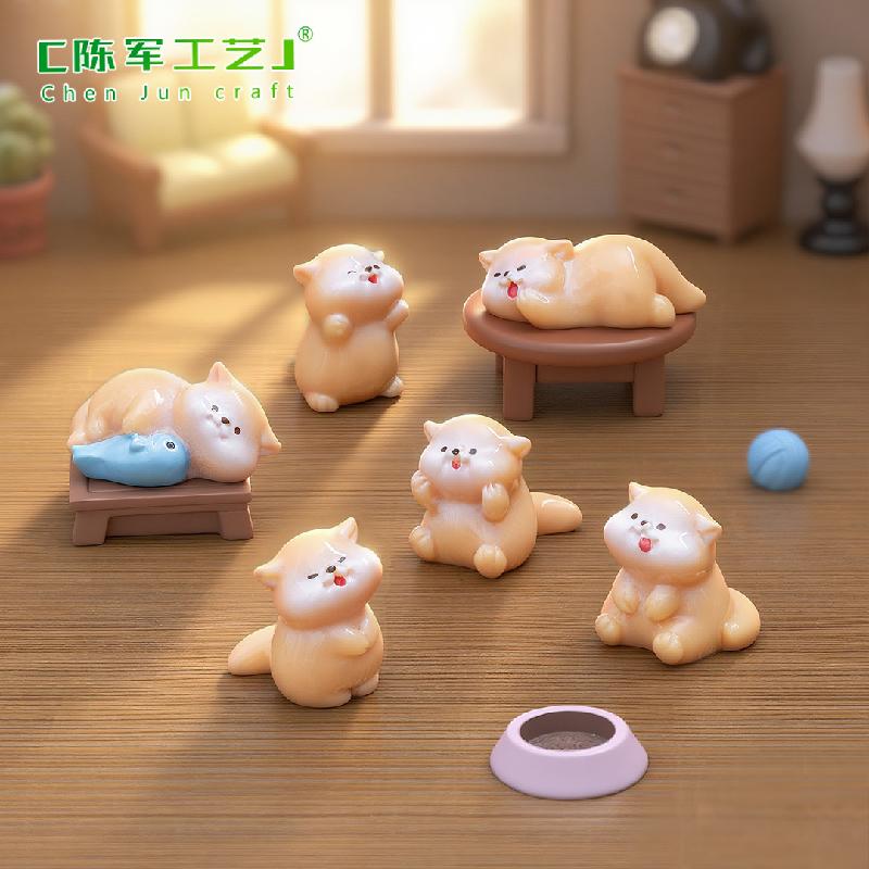 Phụ Kiện Tiểu Cảnh 微景观创意可爱小水獭萌粒公仔娃屋 DIY装饰品配件迷你桌面小摆件