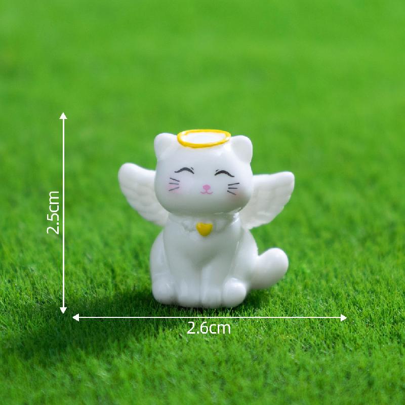 Tiểu cảnh heo mèo thiên thần DIY, phụ kiện tiểu cảnh mini resin đáng yêu, nhỏ gọn (ZC-883)