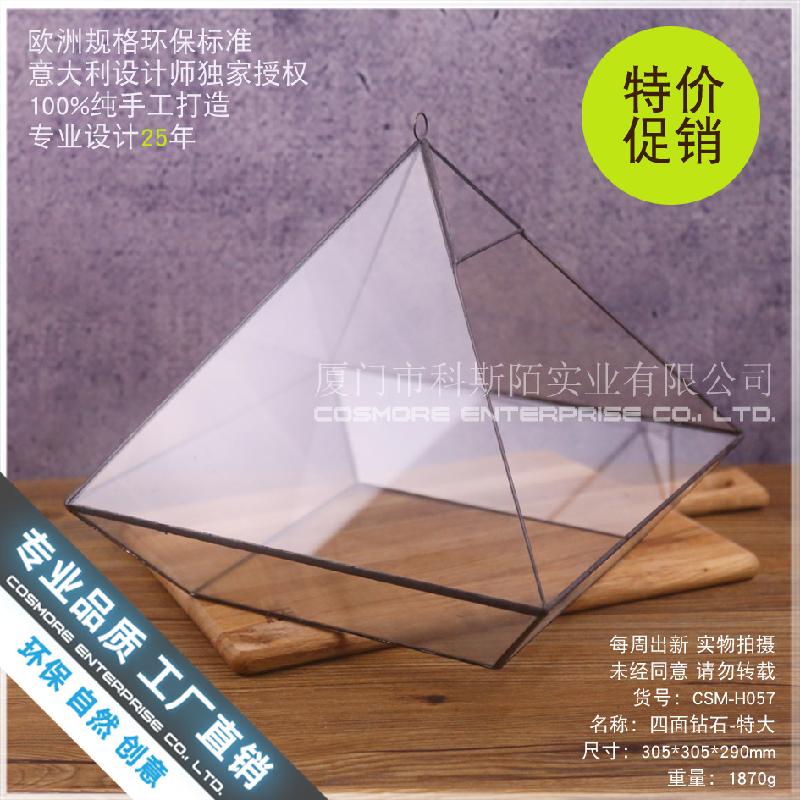 Chậu Đa Giác Nhà kính kim cương siêu lớn Terrarium sen đá (DG-202)