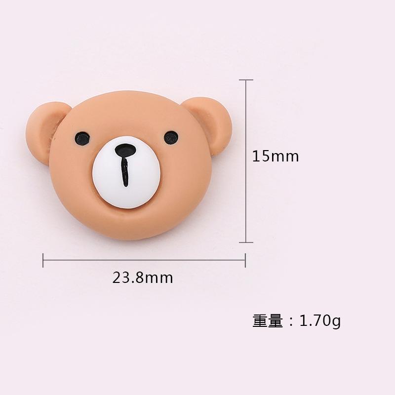 儿童发圈发夹diy手工材料 仿真动物卡通饰品贴片小熊企鹅 大象