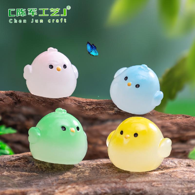 Phụ Kiện Tiểu Cảnh 跨境微景观创意大号云雀小鸡萌粒园艺造景 DIY装饰配件迷你小摆件