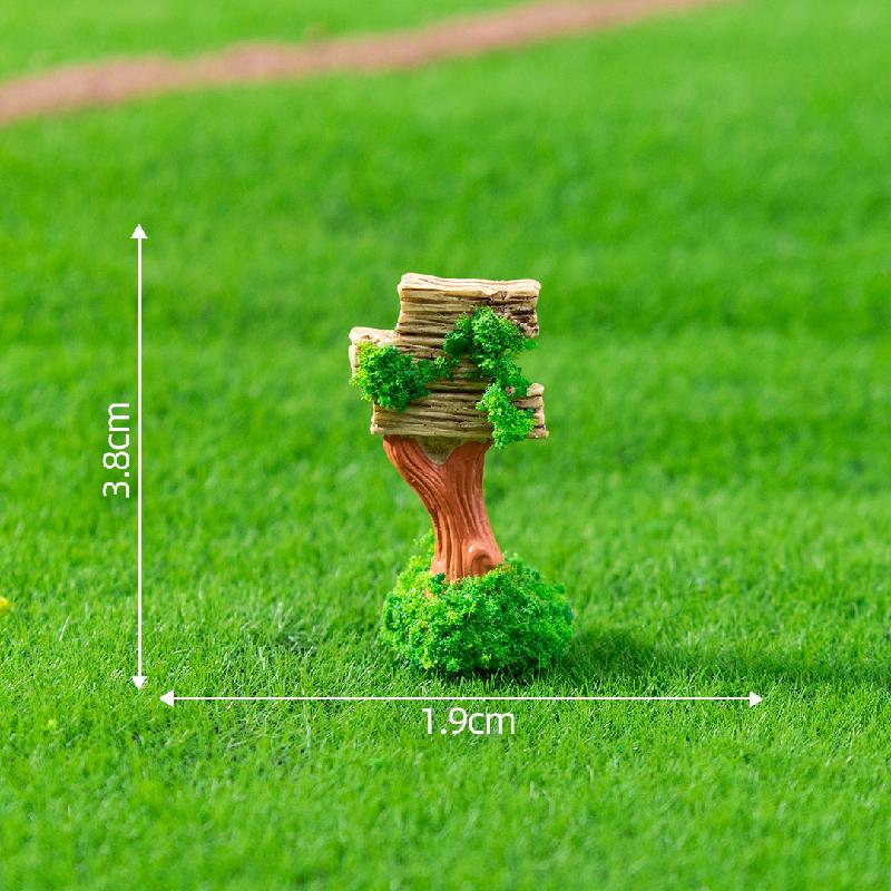 Gốc cây, ghế gỗ, viên gạch sân vườn mini DIY, phụ kiện tiểu cảnh sáng tạo bàn (ZC-33)