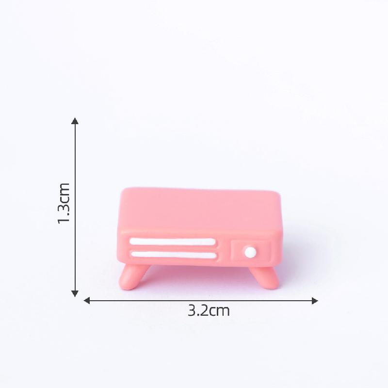 Tiểu cảnh sofa phòng khách màu hồng, búp bê DIY, phụ kiện bàn tiểu cảnh mini đáng yêu (ZC-205)
