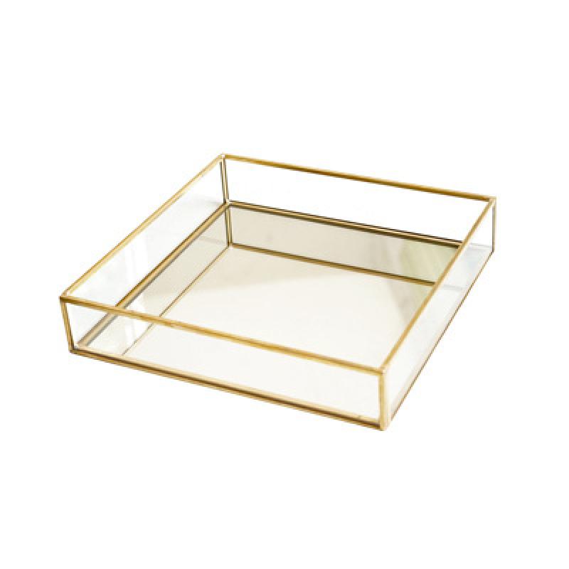 Chậu Đa Giác Khay kính vuông lớn, hộp trang sức trưng bày (DG-96)