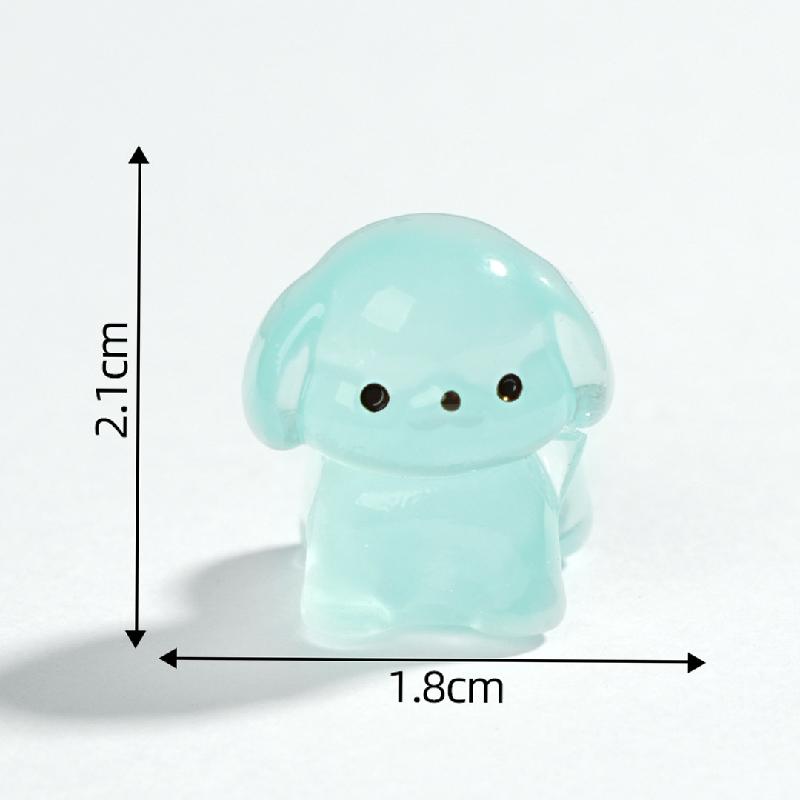 Tiểu cảnh cún nhỏ phát sáng DIY, phụ kiện tiểu cảnh mini resin garden treo bàn xe đáng yêu cute (ZC-1471)