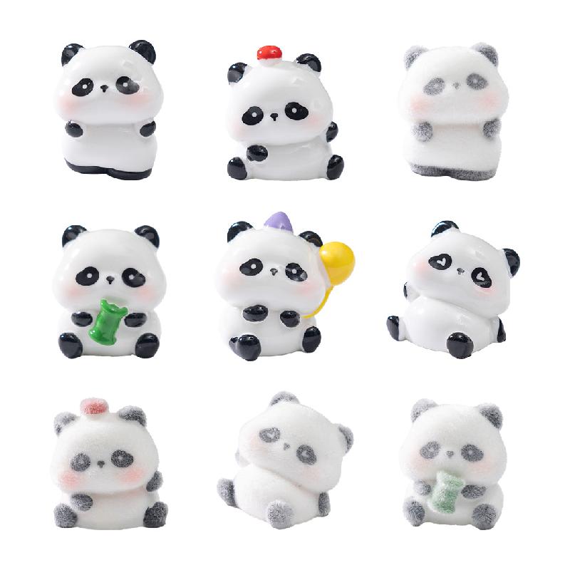 Tiểu cảnh gấu trúc dễ thương, búp bê DIY, phụ kiện bàn tiểu cảnh mini (ZC-659)