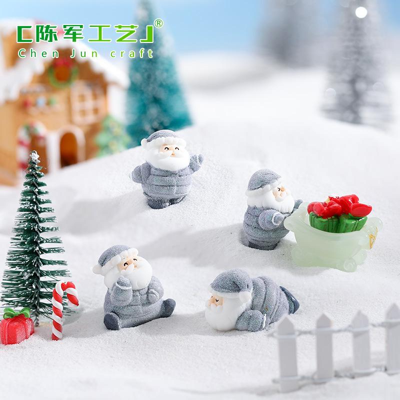 Ông già Noel áo phao mini DIY trang trí xe và bàn (ZC-744)