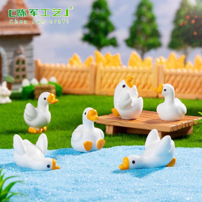 Ngỗng mũm mĩm – Mô hình ngỗng nhỏ đáng yêu, trang trí xe hơi, bàn làm việc (M-1367)