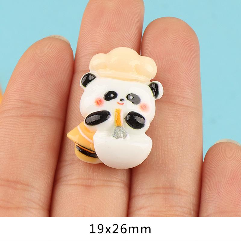 Charm bánh mì gấu trúc DIY trang trí kẹp tóc (FF-214)