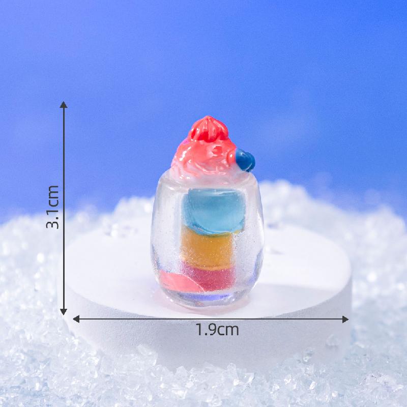 Tiểu cảnh kem cầu vồng DIY, phụ kiện tiểu cảnh mini blind bag bàn đáng yêu food micro (ZC-1347)