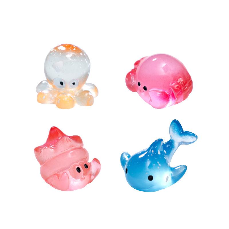 Tiểu cảnh bạch tuộc, cua biển phát sáng DIY, phụ kiện bàn tiểu cảnh mini (ZC-740)