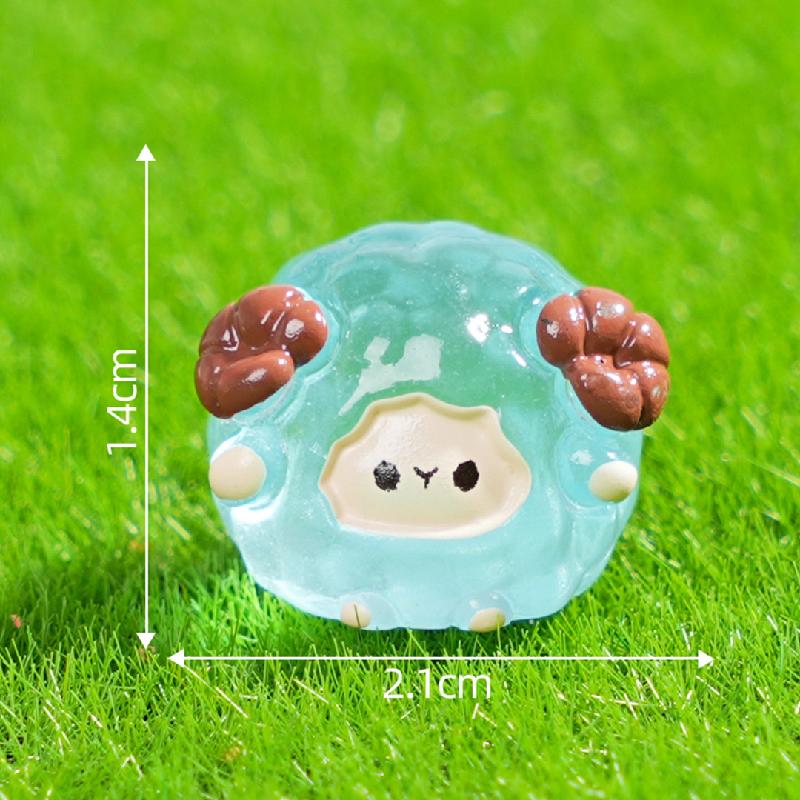 Tiểu cảnh cừu nhỏ phát sáng DIY, phụ kiện tiểu cảnh mini bàn treo garden đáng yêu (ZC-1131)
