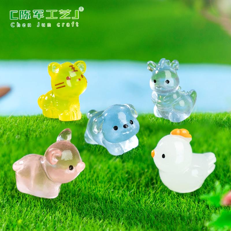 12 con giáp phát sáng – Bộ sưu tập con giáp mini dạ quang, trang trí tiểu cảnh (M-1369)