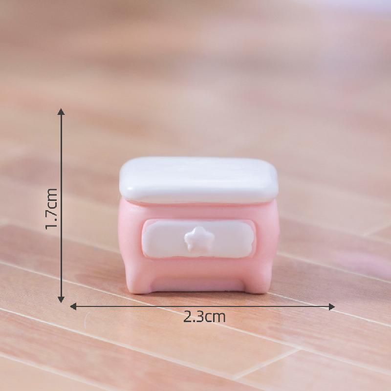 Tiểu cảnh sofa, tủ hồng DIY, phụ kiện tiểu cảnh mini nhà búp bê thu nhỏ đáng yêu (ZC-829)