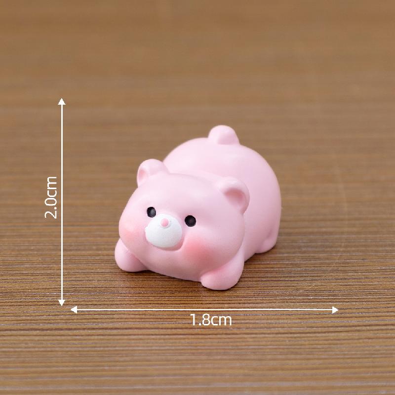 Tiểu cảnh gấu con đáng yêu DIY, phụ kiện tiểu cảnh mini xe bàn thu nhỏ đáng yêu (ZC-1093)