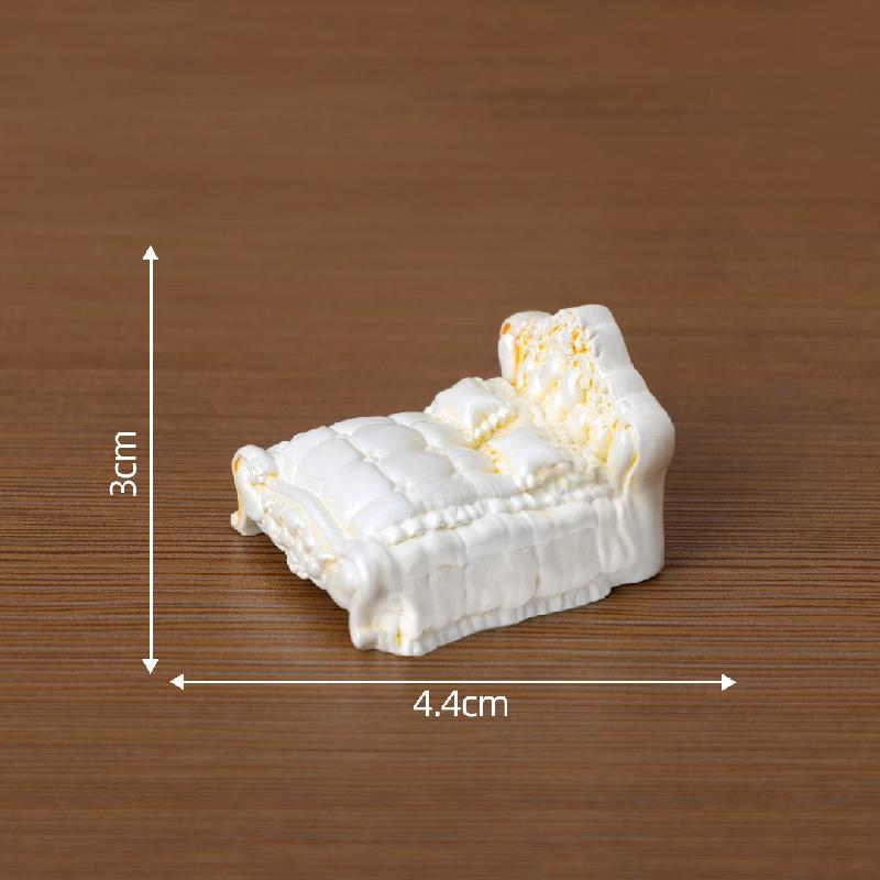 Sofa, giường Baroque mini, búp bê DIY, phụ kiện tiểu cảnh bàn thu nhỏ (ZC-73)