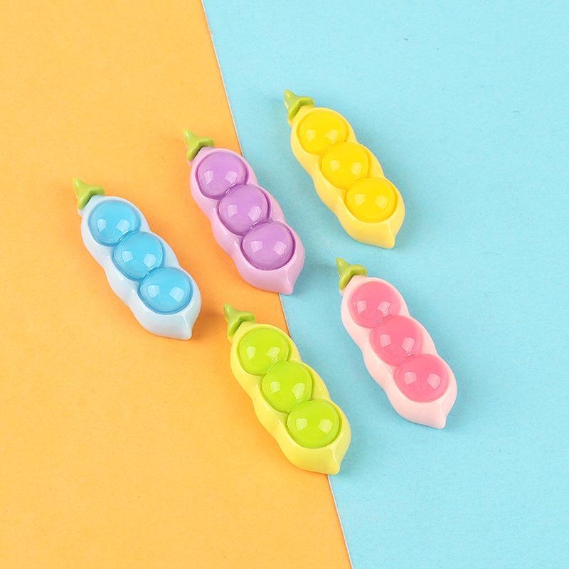 树脂配件 夜光豌豆diy饰品奶油胶手机壳装饰盒贴片鞋服扣发夹材料