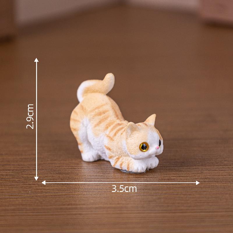 Tiểu cảnh mèo tinh nghịch, búp bê DIY, phụ kiện xe hơi tiểu cảnh mini đáng yêu (ZC-536)