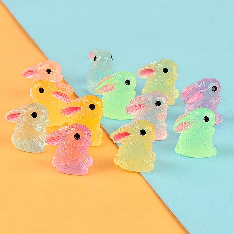 Charm thỏ phát sáng DIY trang trí tiểu cảnh (FF-272)