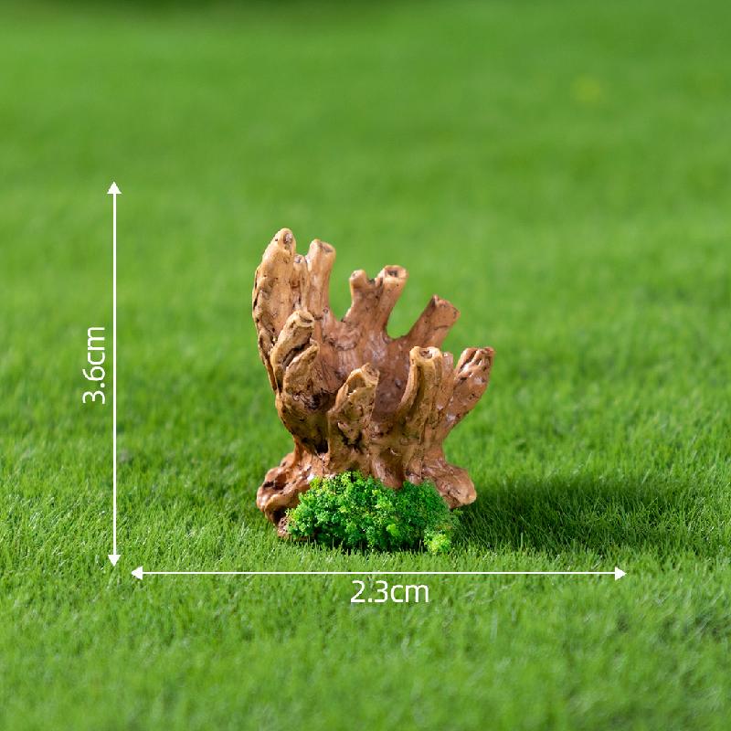 Tiểu cảnh khủng long trên gốc cây DIY, phụ kiện tiểu cảnh mini bàn thu nhỏ đáng yêu (ZC-1033)