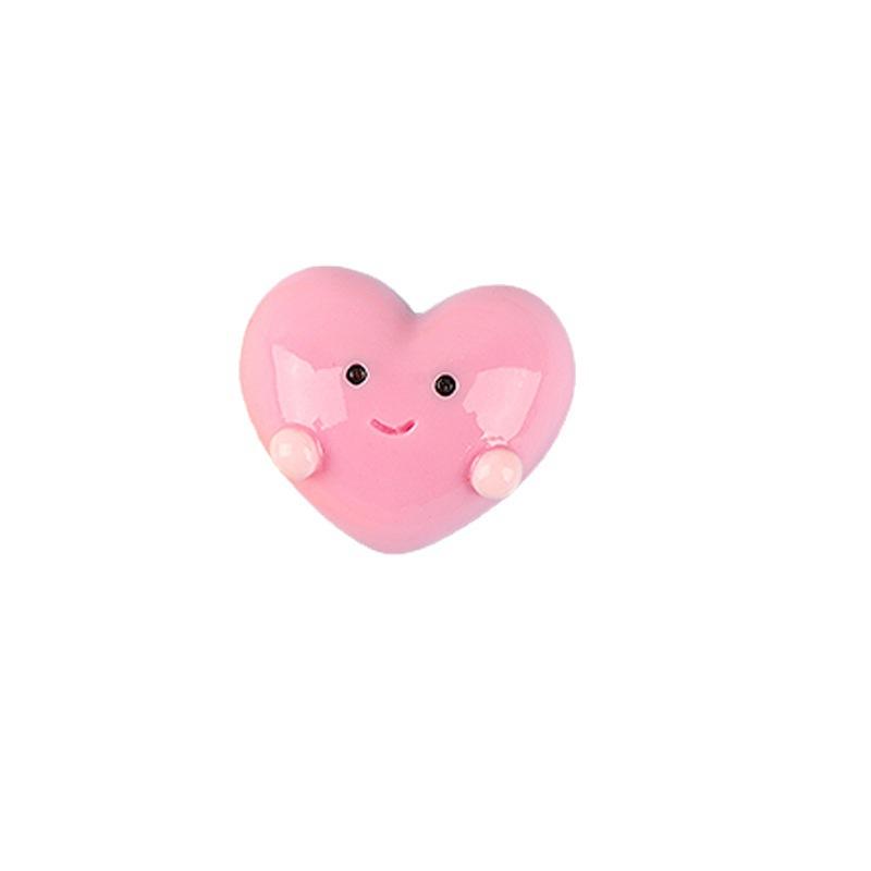 胖嘟嘟立体亮面爱心树脂配件手机壳发饰奶油胶发夹手工材料厂家