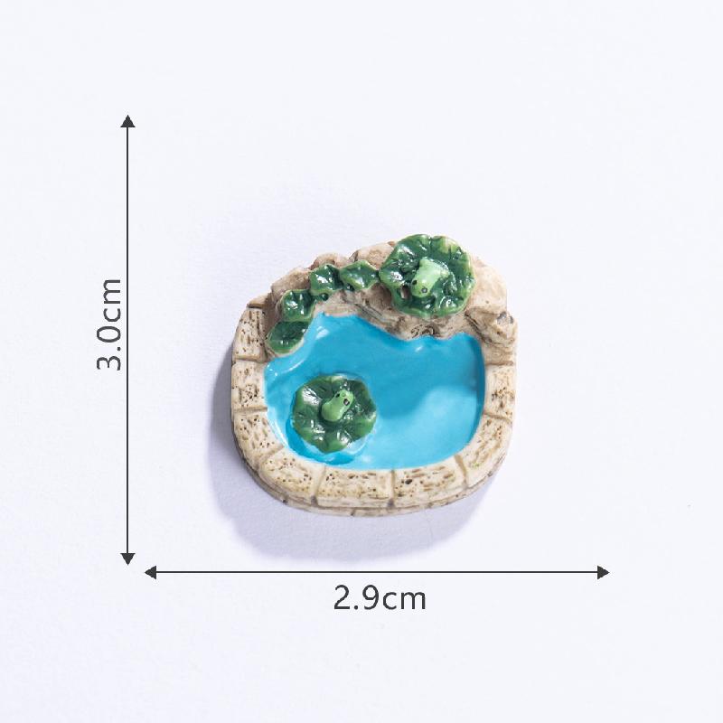 Hồ nước giả rêu, tháp, vườn mini DIY, phụ kiện bàn tiểu cảnh nhỏ dễ thương (ZC-27)