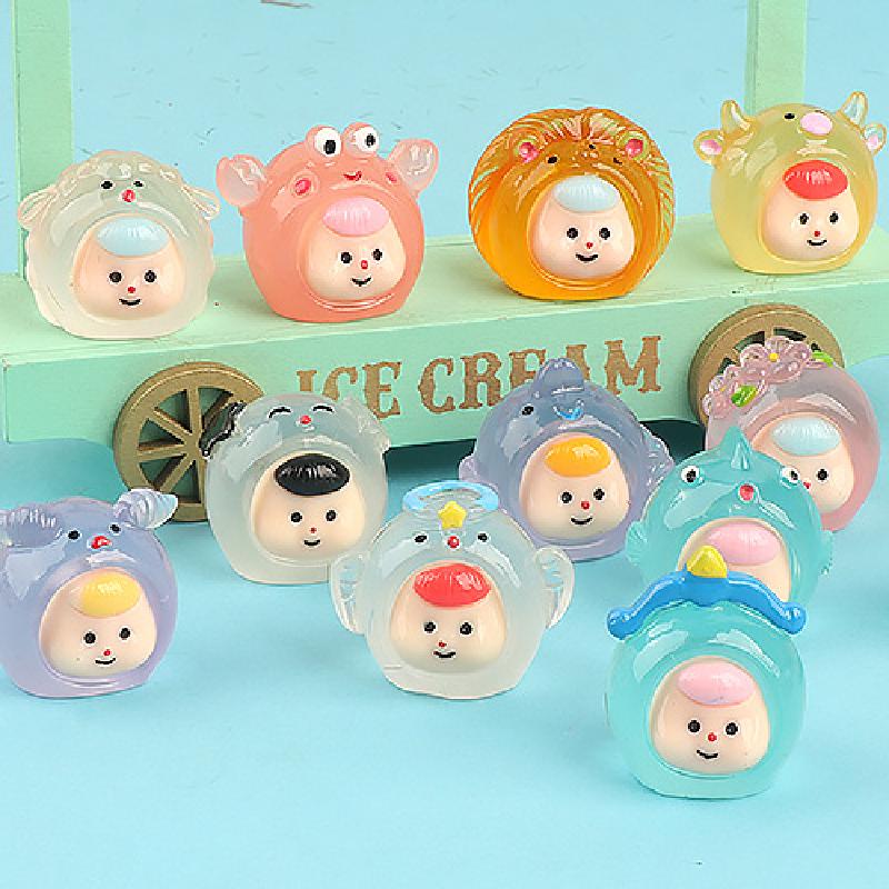 Charm 12 cung hoàng đạo phát sáng DIY trang trí (FF-453)