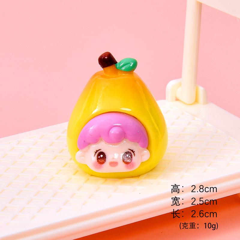Trái cây hoạt hình resin mini, mô hình để bàn, nhà búp bê (NX-606)