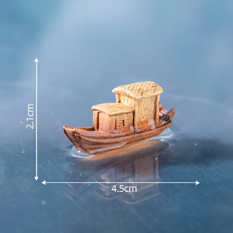 Tiểu cảnh thuyền, tàu nhỏ, thuyền cổ phong, DIY, phụ kiện bàn resin mini sáng tạo (ZC-122)