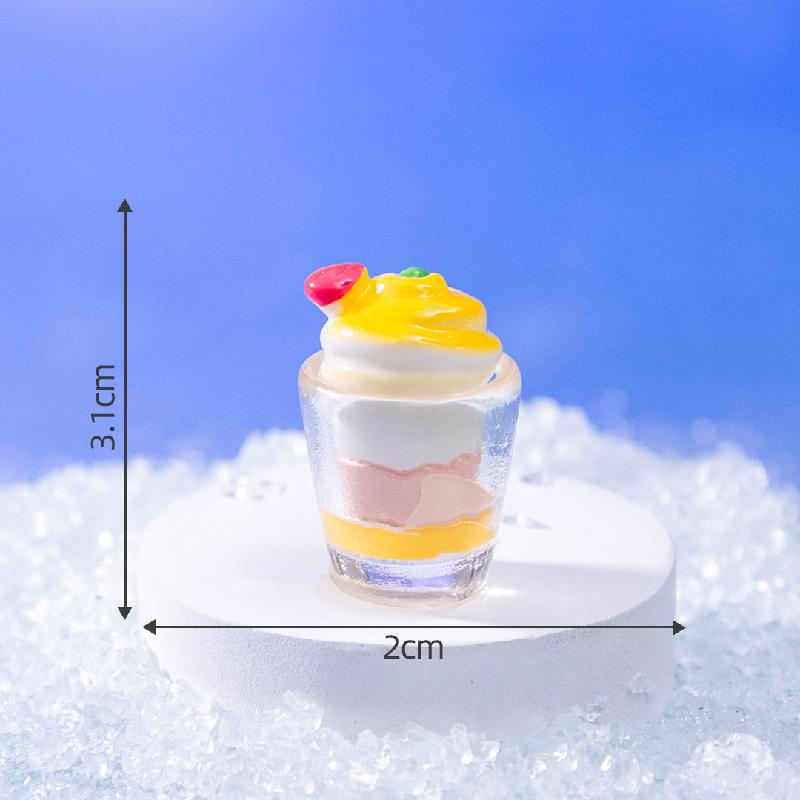 Tiểu cảnh kem cầu vồng DIY, phụ kiện tiểu cảnh mini blind bag bàn đáng yêu food micro (ZC-1347)