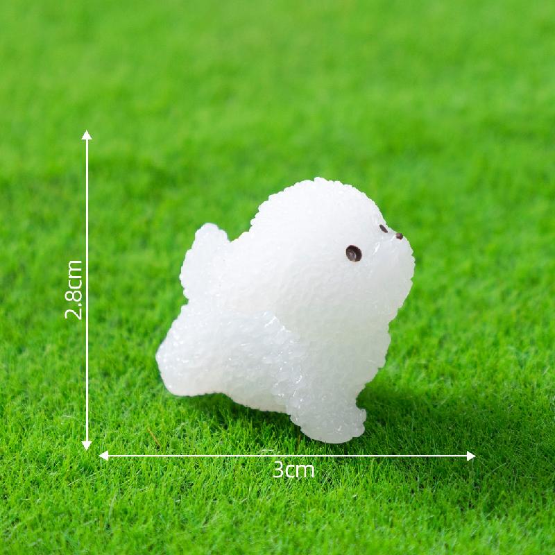 Tiểu cảnh cún lông xoăn phát sáng DIY, phụ kiện tiểu cảnh mini garden bàn đáng yêu (ZC-1140)