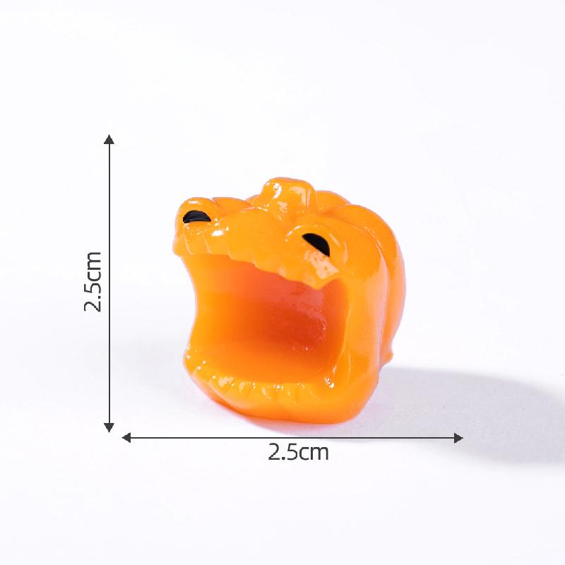 Tiểu cảnh bí ngô ma phát sáng Halloween DIY, phụ kiện tiểu cảnh mini resin cute (ZC-1126)