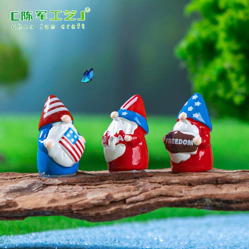 Phụ Kiện Tiểu Cảnh 跨境外贸微景观创意自由小矮人公仔 DIY装饰品配件迷你树脂小摆件
