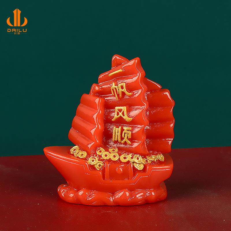 新年款 微景观树脂配件 元宝灯笼福袋DIY装饰创意配件摆件工厂