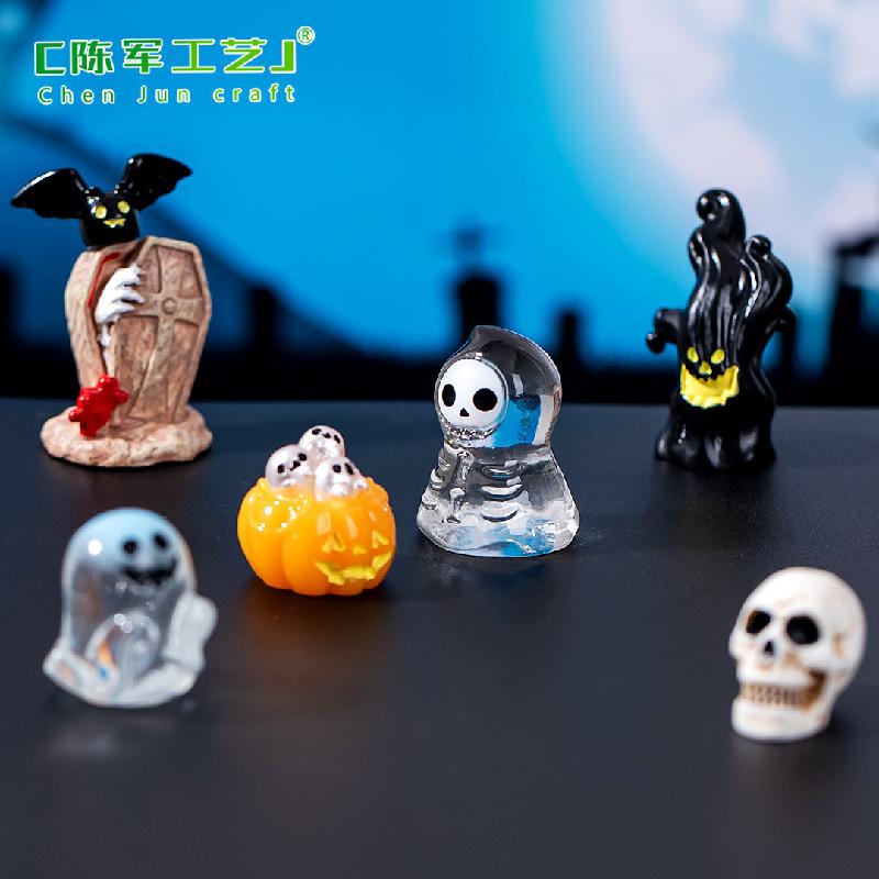 Tiểu cảnh Halloween quả cầu ma, bí ngô không mặt (ZC-128)