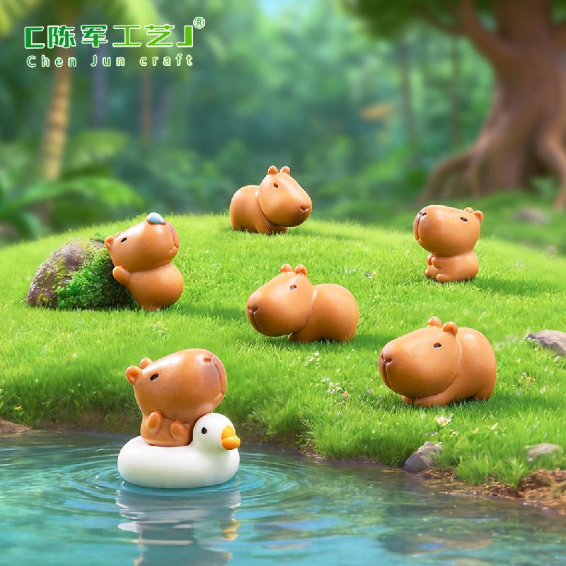 Phụ Kiện Tiểu Cảnh Capybara Phao Bơi Mini Trang Trí (PK-239)