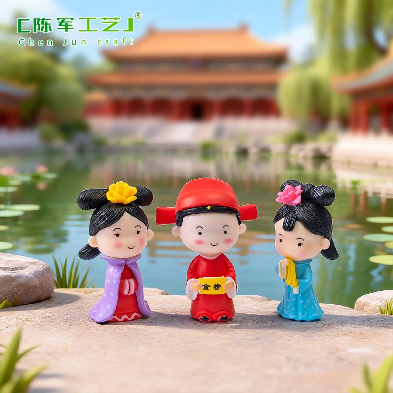 Phụ Kiện Tiểu Cảnh Tiểu cảnh trạng nguyên và công chúa phong cách cổ trang (ZC-708)