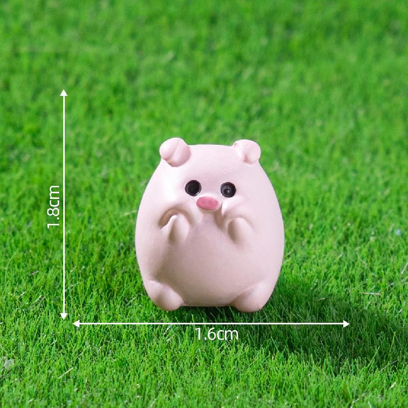 微景观创意迷你小猪小猫动物萌粒 DIY装饰配件迷你车载桌面小摆件