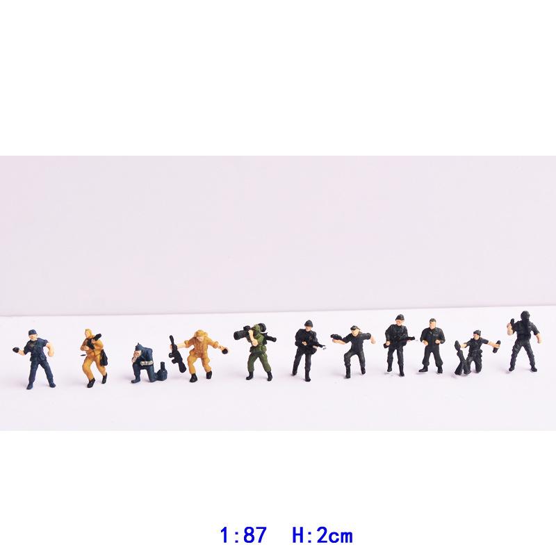 Phụ Kiện Mô Hình Bộ 11 Mô Hình Cảnh Sát Đặc Nhiệm Tỷ Lệ 1:87/1:43 (MH-182)