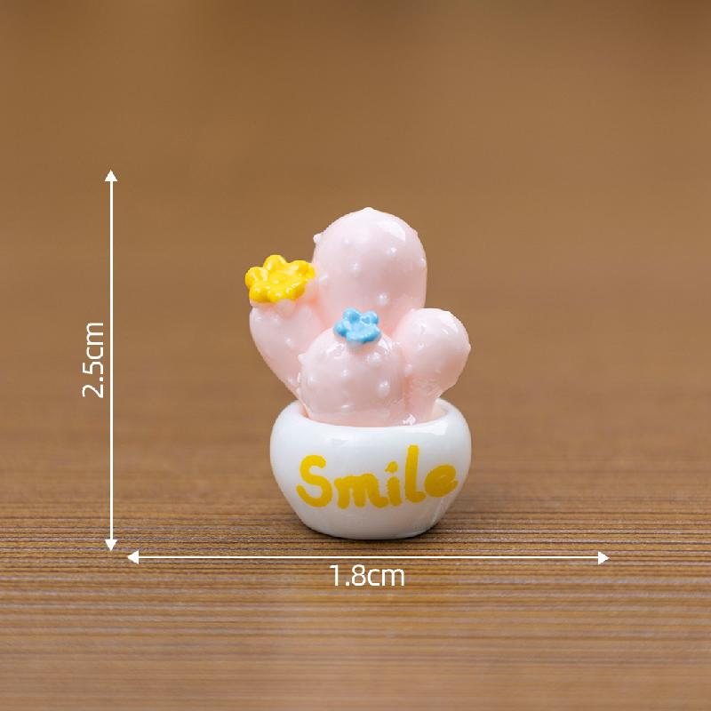 Tiểu cảnh xương rồng hồng DIY, phụ kiện tiểu cảnh mini búp bê thu nhỏ sân vườn (ZC-875)