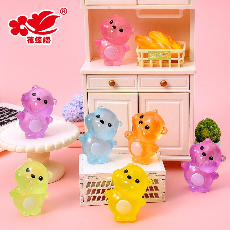 Phụ Kiện Nhỏ Xinh Hải ly phát sáng resin mini, tiểu cảnh, blind box, trang trí xe (NX-603)
