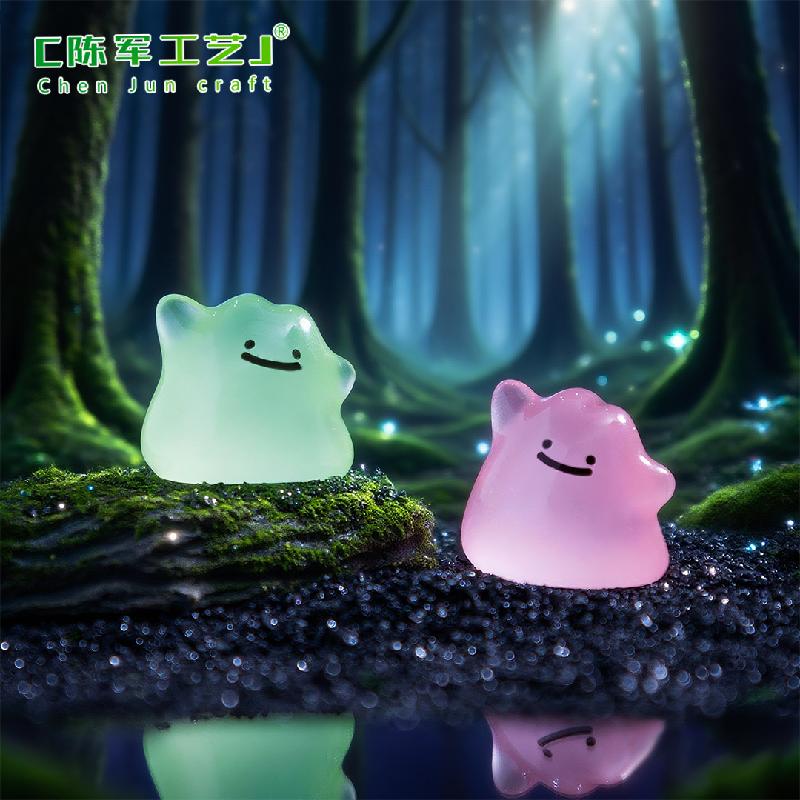 Phụ Kiện Tiểu Cảnh 跨境新品微景观创意夜光百变怪萌粒 DIY装饰品配件迷你树脂小摆件