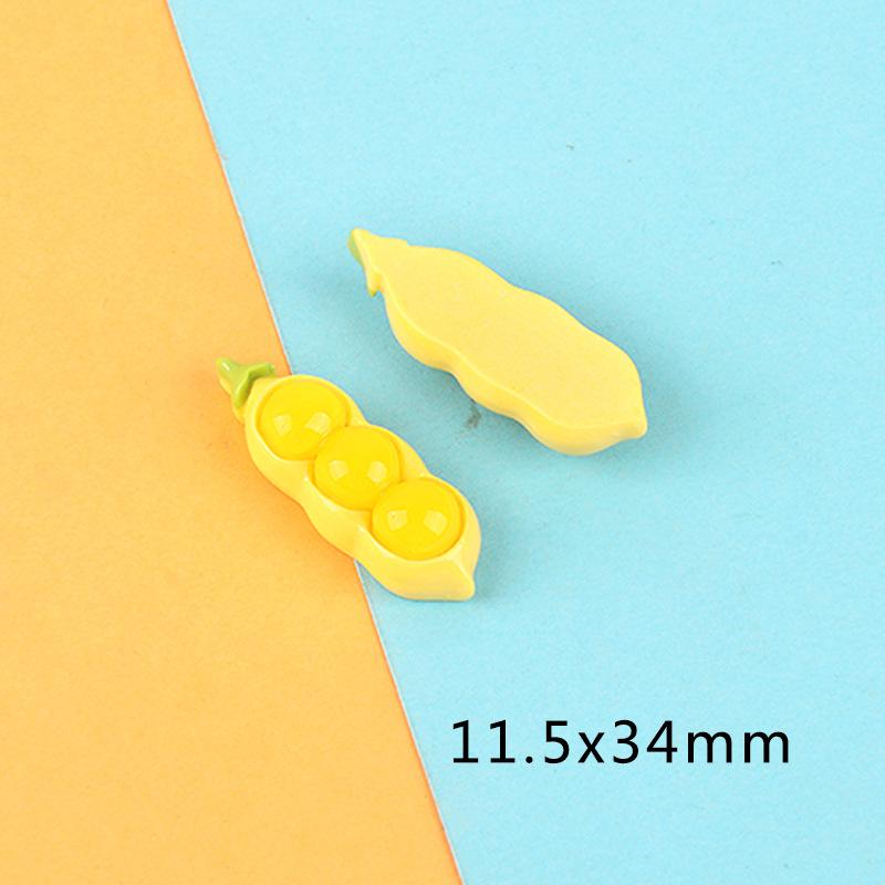 树脂配件 夜光豌豆diy饰品奶油胶手机壳装饰盒贴片鞋服扣发夹材料