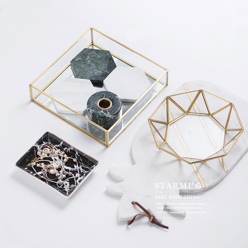 Chậu Đa Giác DG-116 Bảng trang sức bạc với kiểu dáng phong cách Bắc Âu ins